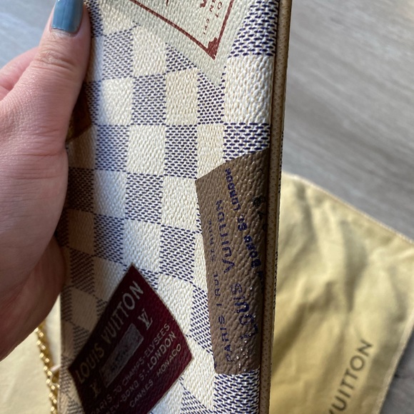 LOUIS VUITTON Limited Damier Azur Canvas Complice Milla Pochette MM chain Bag - Picture 8 of 16